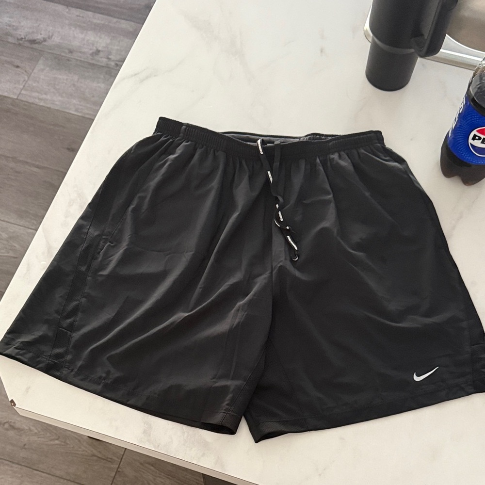 Nike Men’s Black Athletic Training Shorts with Drawcord